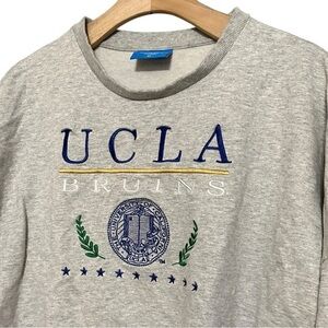 UCLA Bruins Women’s Size M Heather Gray Pullover Cropped Fleece Sweatshirt